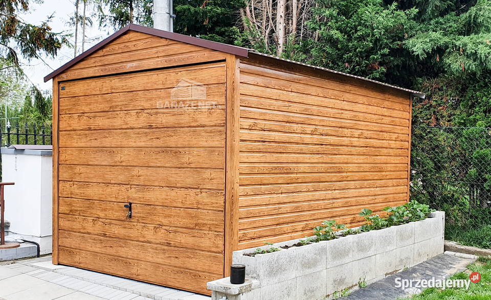 GARAŻ BLASZANY 3M X 6M DWUSPAD BRAMA UCHYLNA Łapanów
