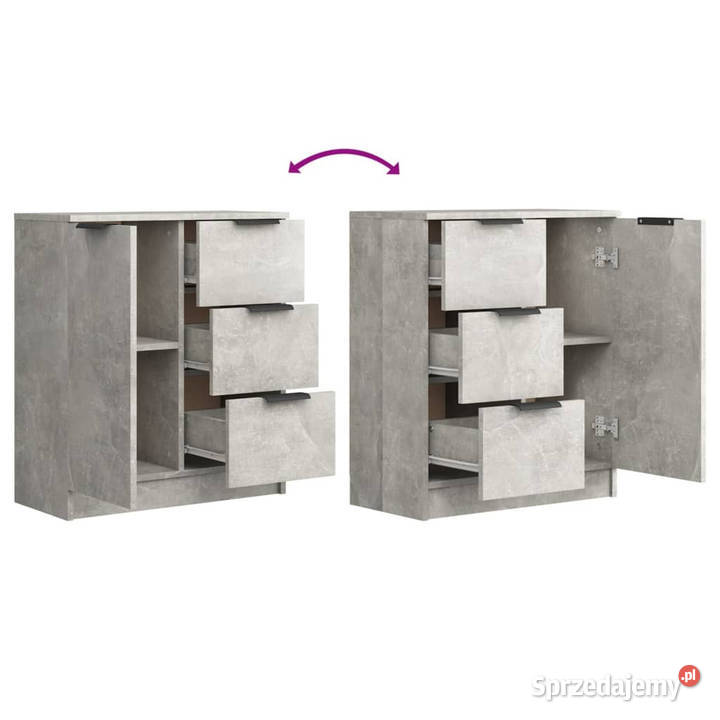 Szafka szarość betonu 60x30x70 materiał Warszawa