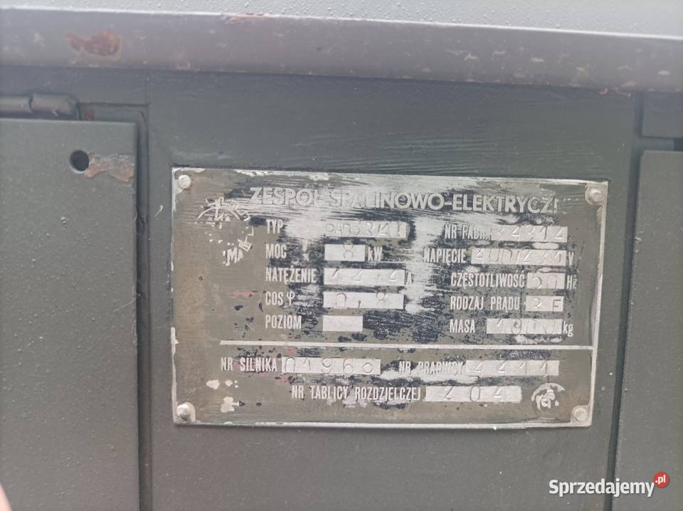 Agregat prądotwórczy na przyczepie PAD8 Stara Bukówka sprzedam