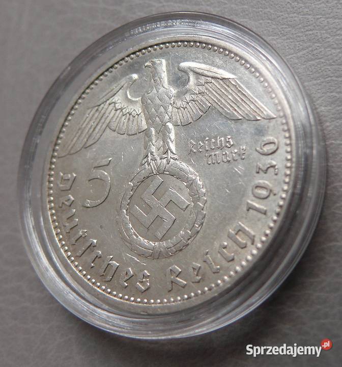 5 Reichsmark 1936 Hindenburg HK A Niemcy dolnośląskie Szklarska Poręba