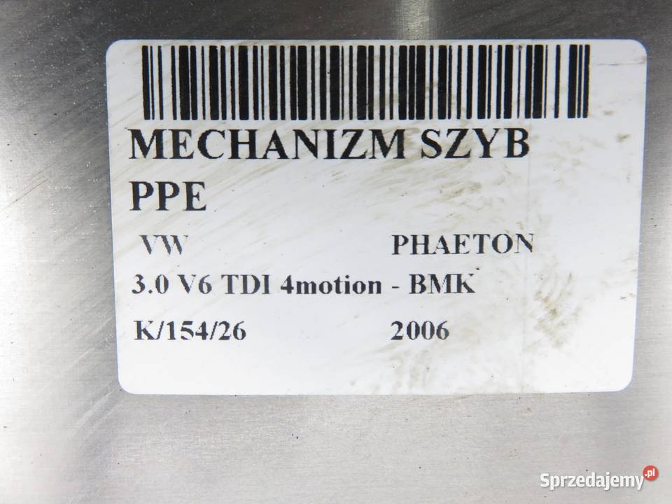 PODNOŚNIK SZYBY PRAWY PRZEDNI VW PHAETON sprzedam