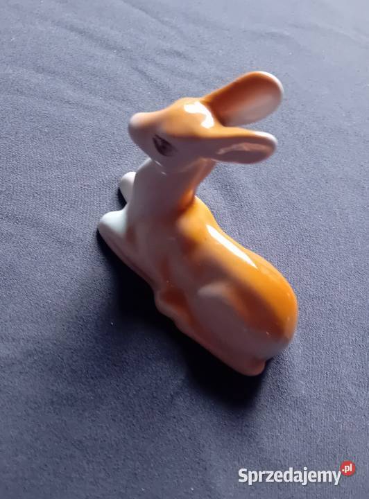 Figurka leżąca sarenka Połonne Ukraina lata Koźminek