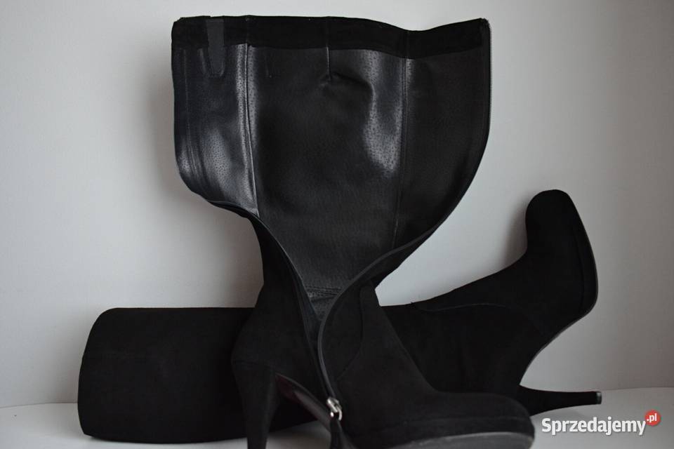 ŁADNIE dopasowne kozaki The Seller szpilka zamsz podlaskie Białystok