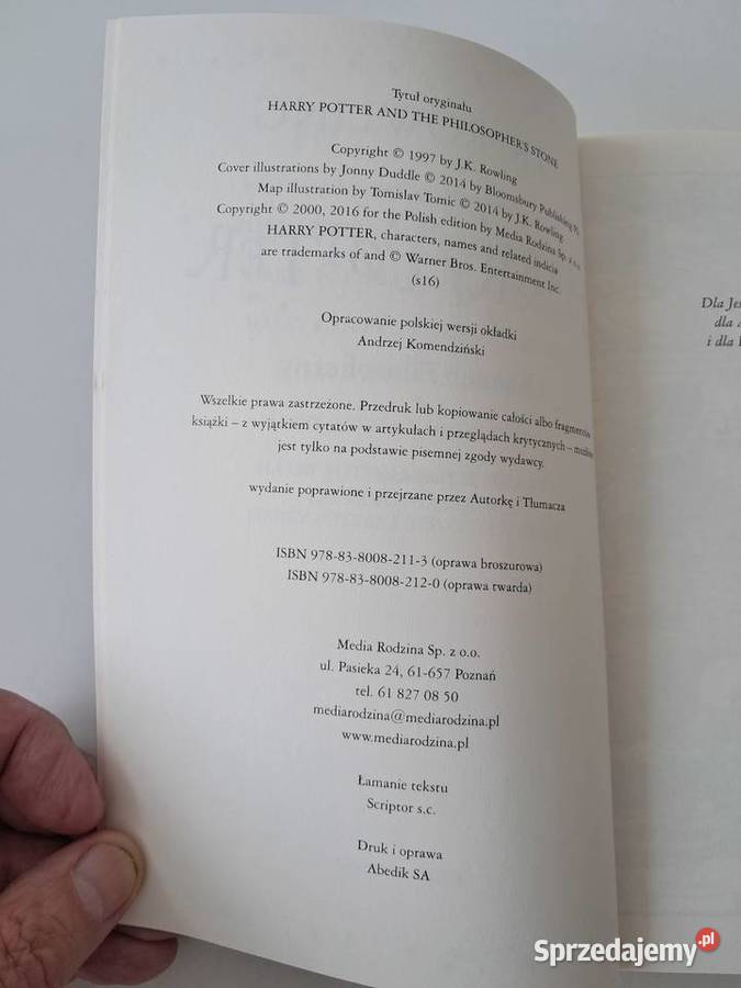 Książki 1 2 i 3 tom z cyklu Harry Potter Kraków