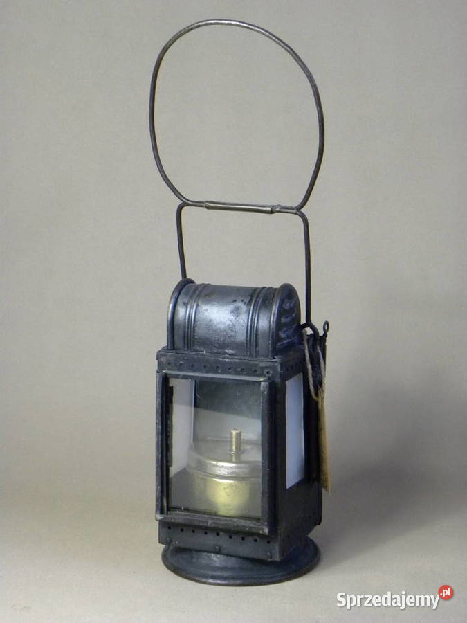 Kolekcjonerska karbidowa lampa kolejowa 1945 Legnica