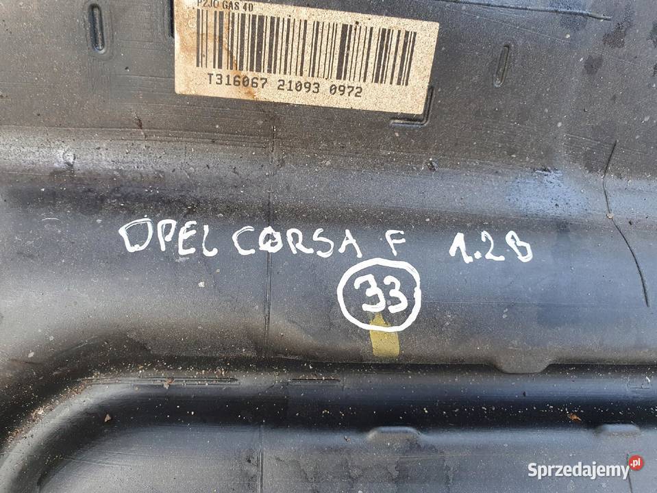 Opel Corsa F 12 12V ZBIORNIK PALIWA 9826626680