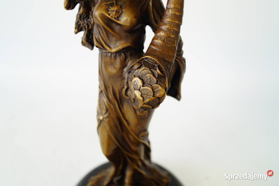 Figura z brązu FORTUNA z monetami rzeźba brąz Antyki, Sztuka, Kolekcje Gizałki sprzedam