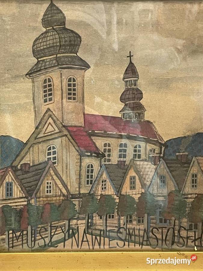 Nikifor Krynicki Rynek w Muszynie pastel Kraków