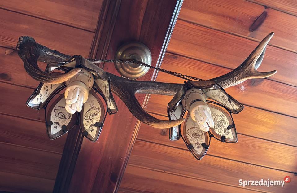 Lampa z porożem małopolskie Proszowice sprzedam