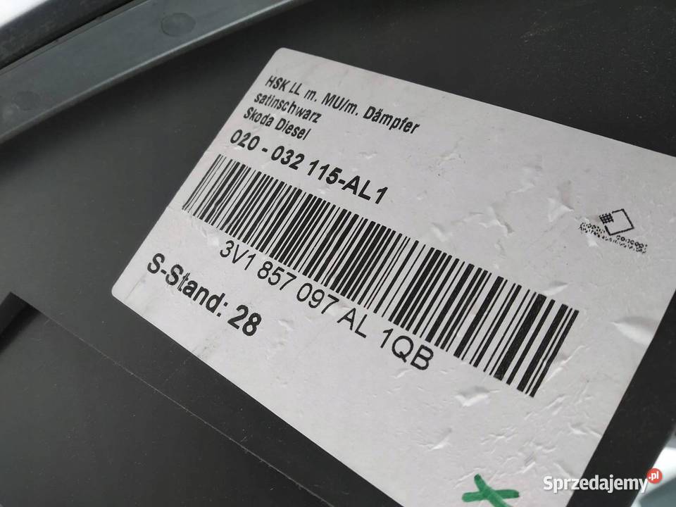 SCHOWEK PRAWY PASAŻERA EU 3V 3V1857097AL Skoda