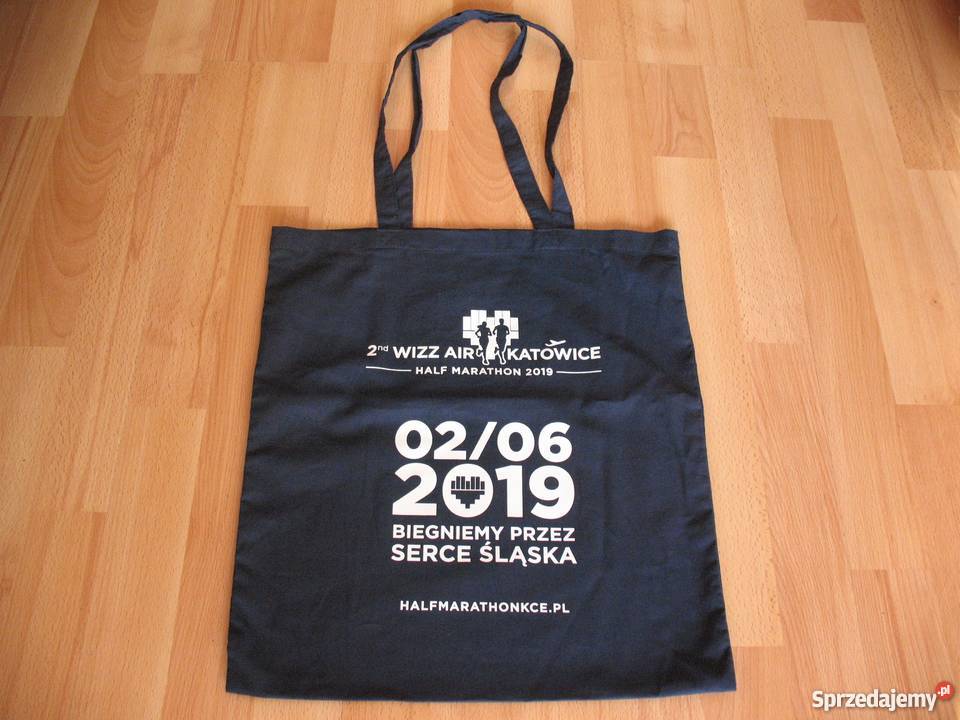 Ekologiczna granatowa torba z nadrukiem śląskie Chorzów sprzedam