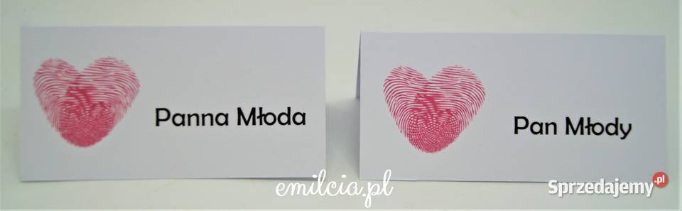 Winietki wykonane na zamówienie Slub Wedding Zielona Góra