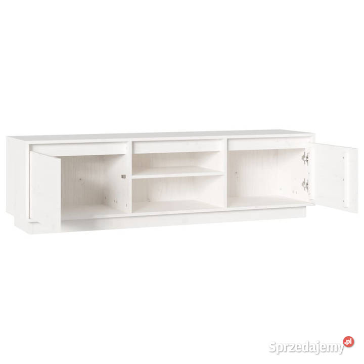 Szafka pod telewizor biała 140x35x40 lite drewno Warszawa
