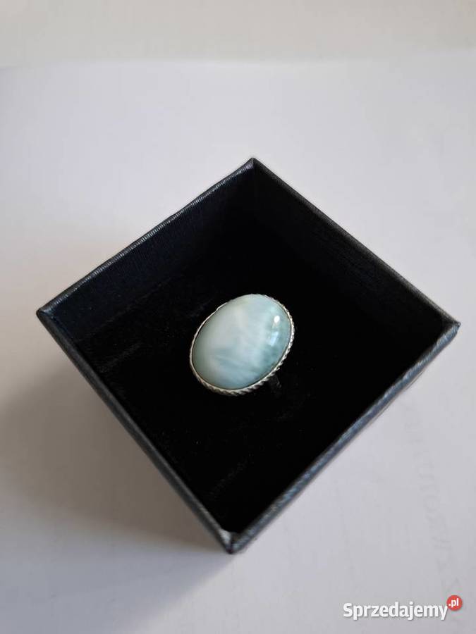 Nowy pierścionek larimar srebro 925 regulowana