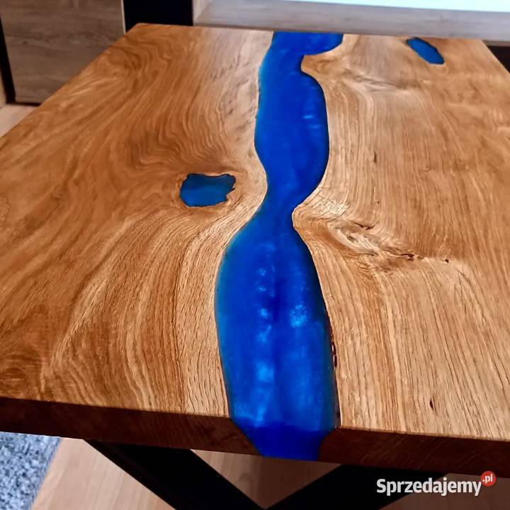 Stolik kawowy stół z litego drewna żywica śląskie Dębowiec