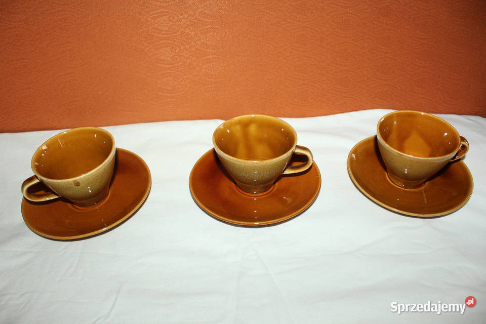 Filiżanki z talerzykami Mirostowice Opal 3 Chorzów