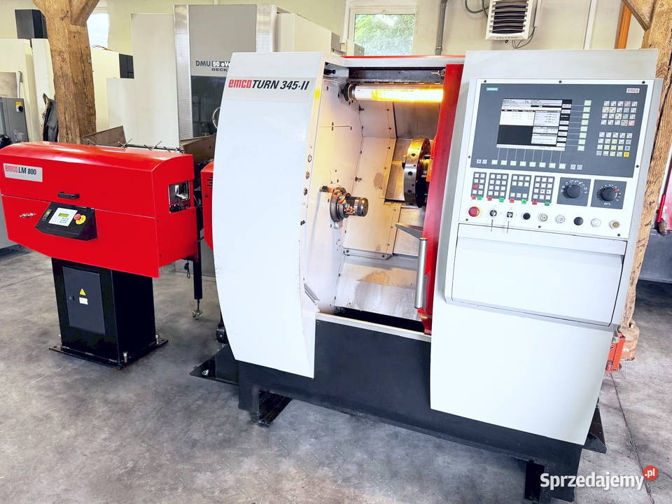 Tokarka CNC EMCO TURN 345 II podajnik oś C z Zabór