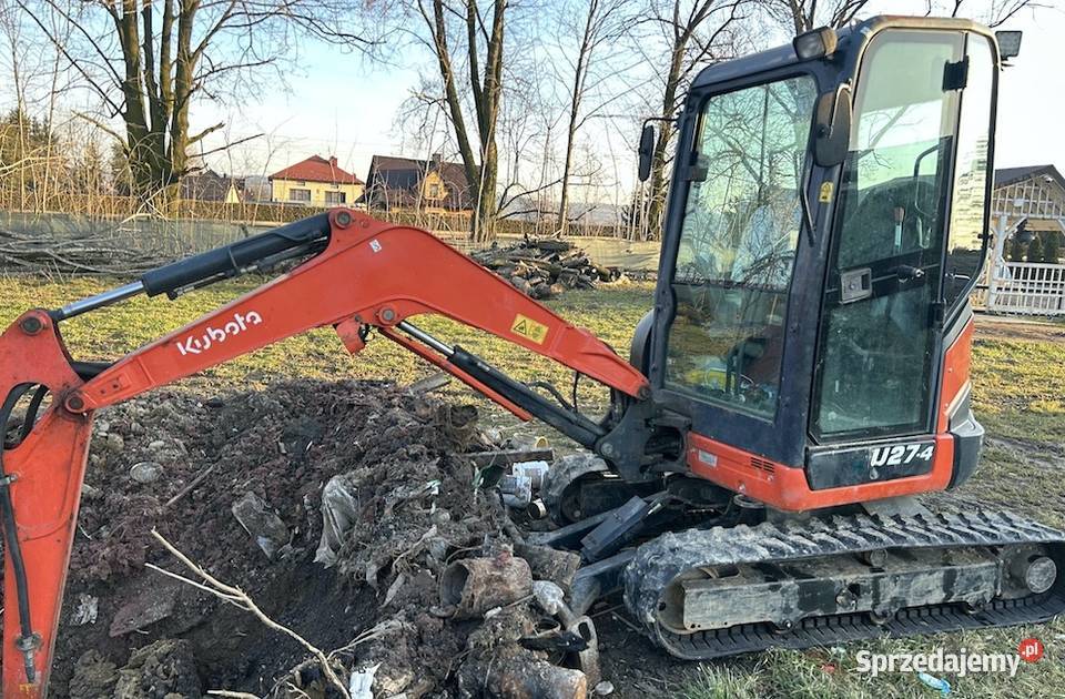 Minikoparka 27 T KUBOTA U274 Motoryzacja małopolskie Wadowice