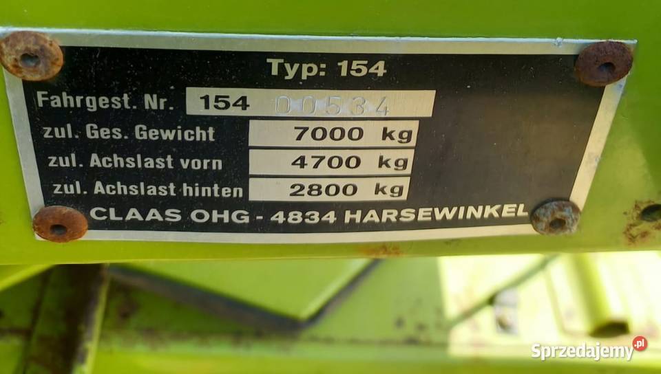 Kombajn Zbożowy Claas Dominator 58 Chełm