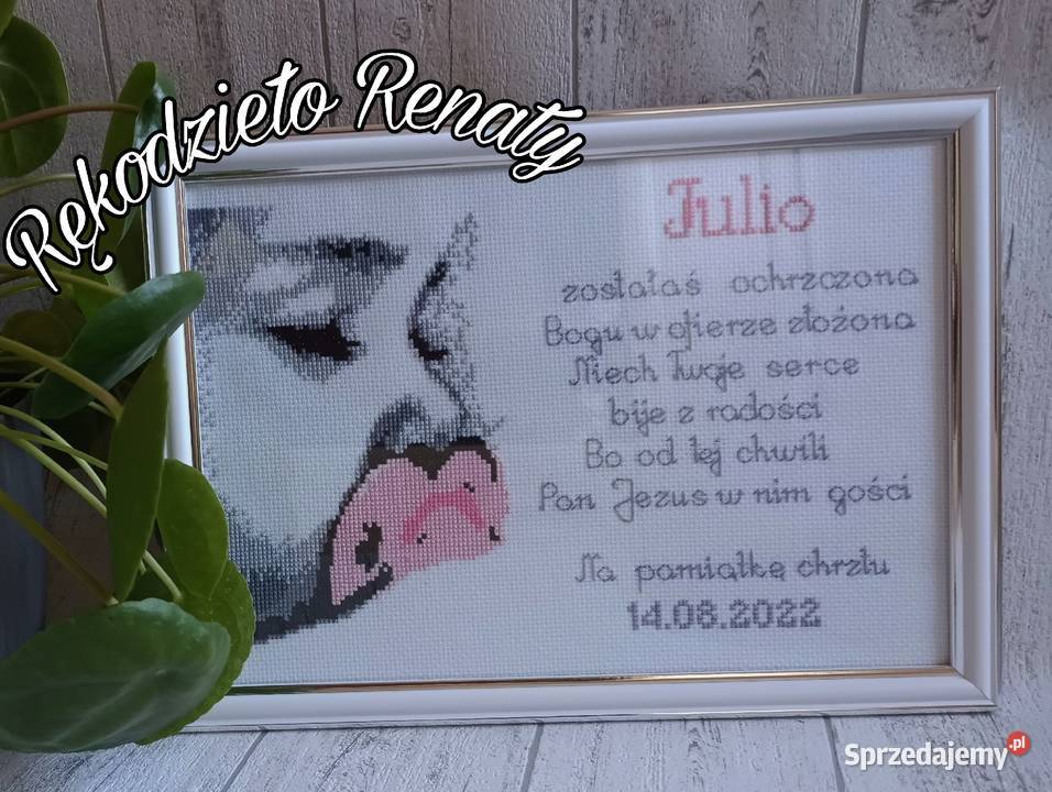 Metryczka pamiątka chrztu