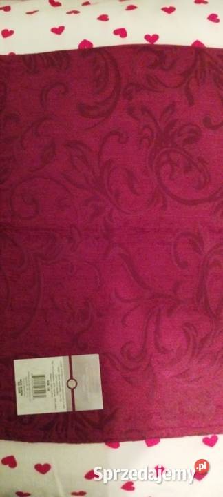 Podkładki na stół materiałowe bordowe nowe Wrocław
