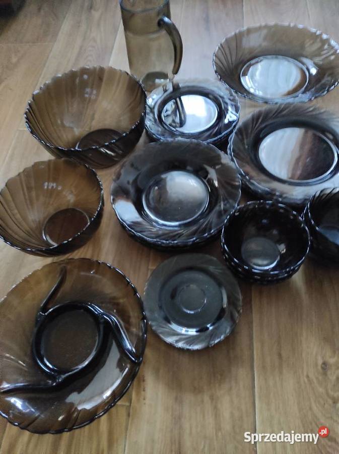 Zestaw obiadowy Duralex zastawatalerze 6os 35 Łódź sprzedam