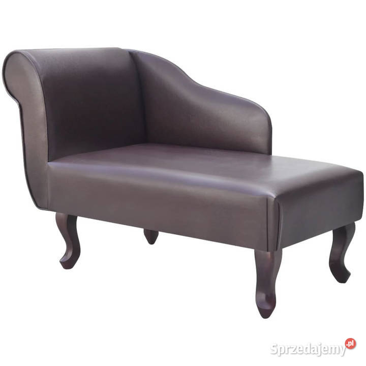 Szezlong brązowy sztuczna skóra WM242404