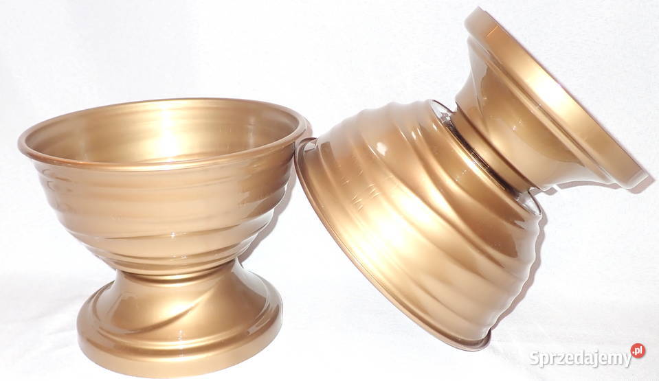 Złote ozdobne gazony 24 na stroiki SAND 24 Siewierz