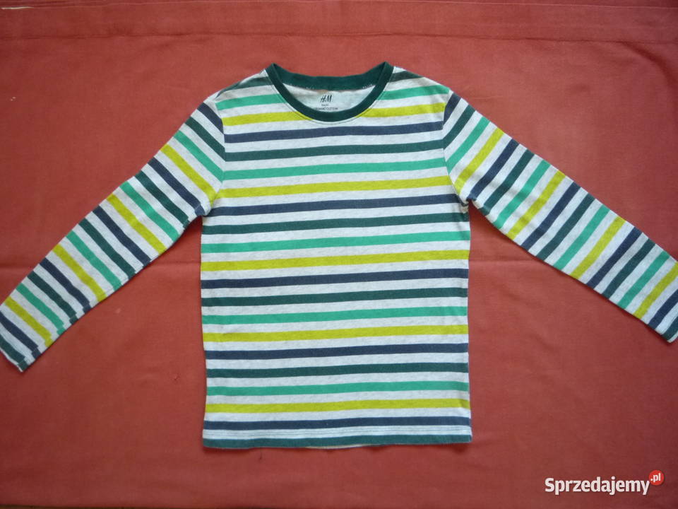 HM r 122128 Bluzka Basic w paski Długi Rękaw Rozmiar 122 Szczecin