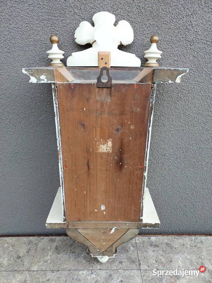 Stary zegar ścienny mały Junghans biało złoty