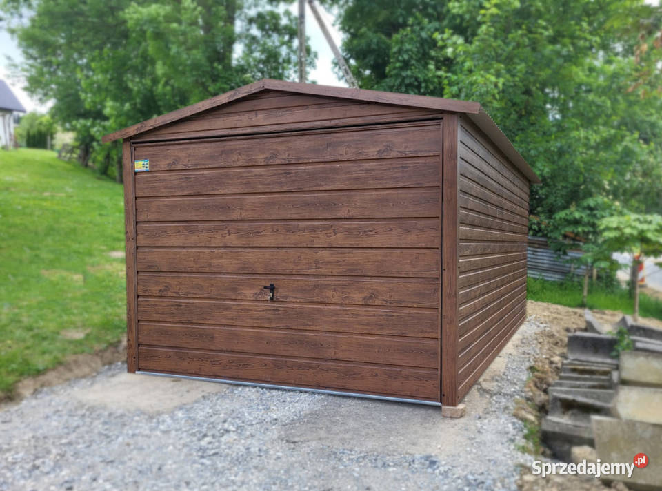 Garaż blaszany drewnopodobny 3x5 PREMIUM