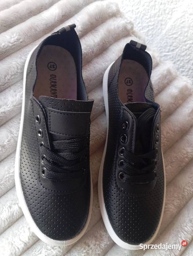 Trampki ażurowe z ekoskóry rozmiar 37 Łódź sprzedam