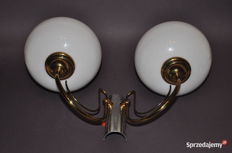 Kinkiet z dwoma kloszami szklanymi Kinkiety Gdańsk