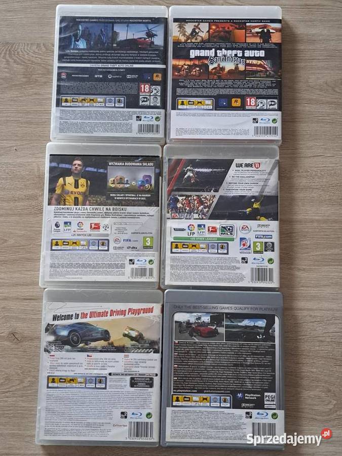 Gry na 3 GTA San Andreas GTA V Fifa 11 17 Gran