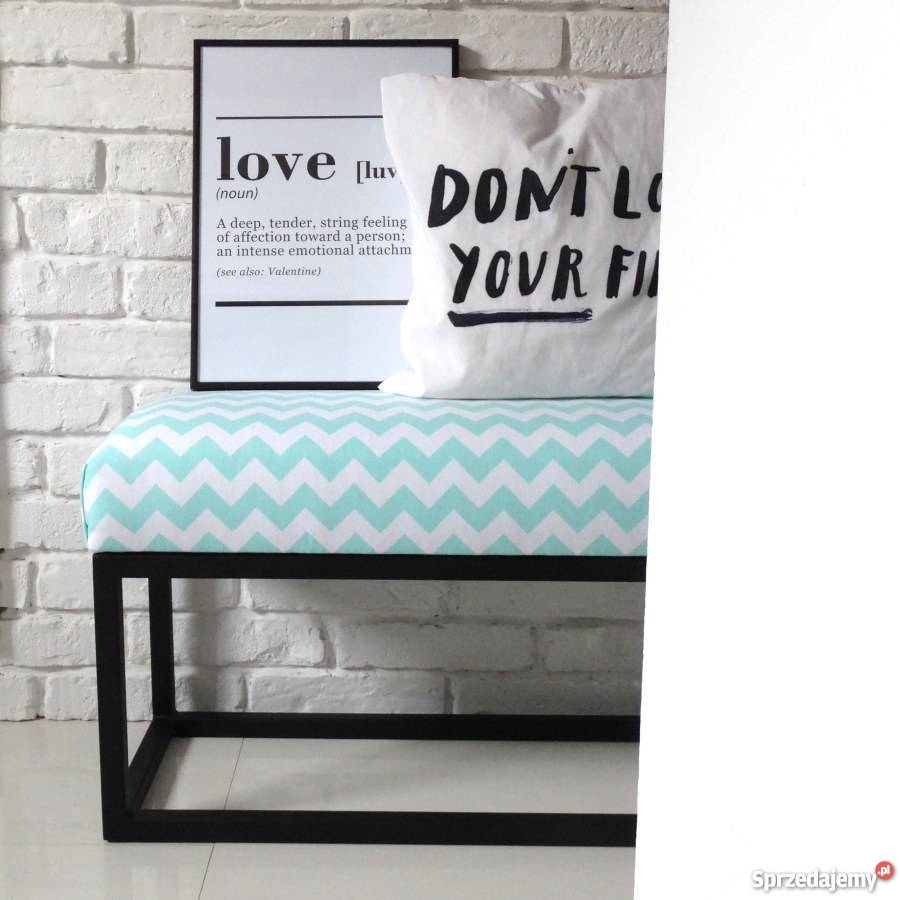 Loft ławka nowoczesna przedpokój metalowa łódzkie Łódź