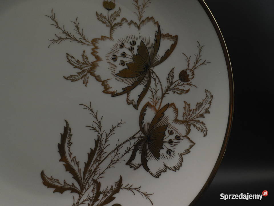 Porcelanowa patera LINDNER MARLEN ecruzłoceń