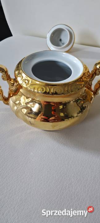 Złoty porcelanowy serwis do kawy KHM Bawaria