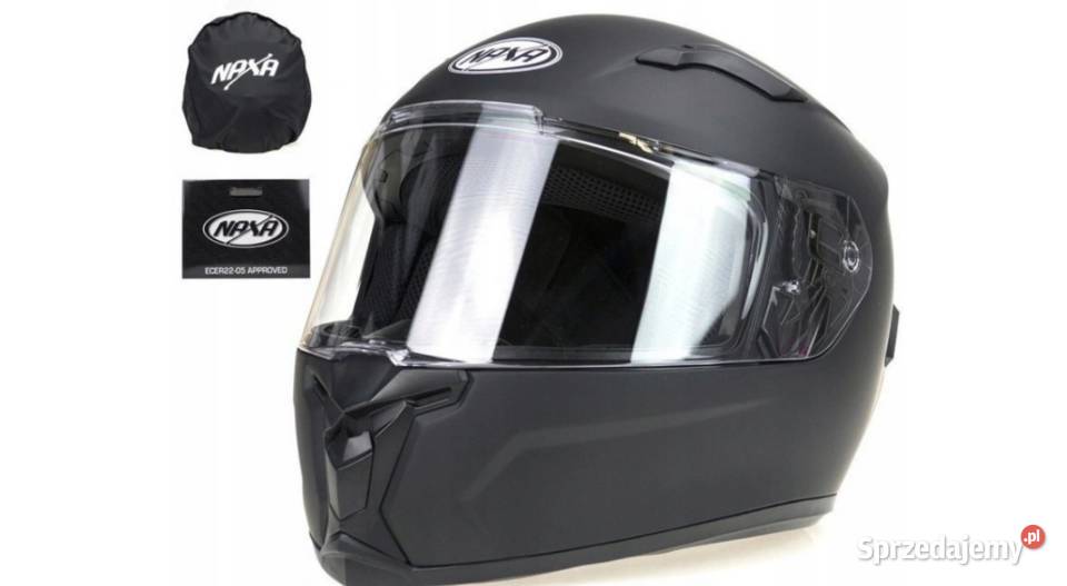 Kask motocyklowy integralny Naxa F25 czarny Mat Mysłowice