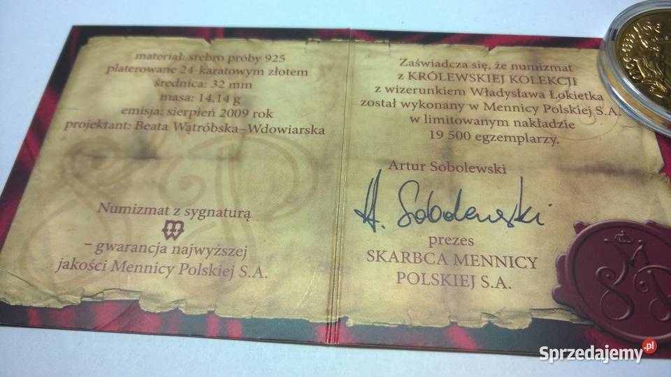 Numizmat srebrny PIASTOWIE Władysław Łokietek Warszawa