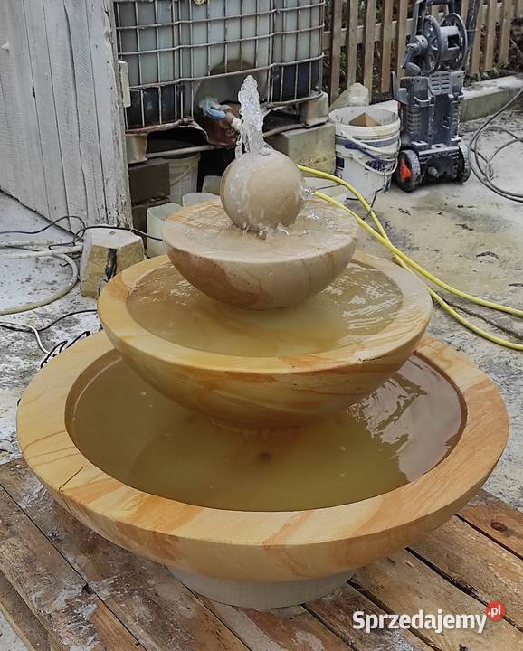 Fontanna 3 mise z kamienia naturalny piaskowiec sprzedam
