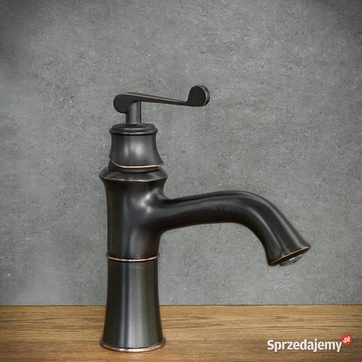 Bateria umywalkowa stojąca czarna LONDYN niska Baterie łazienkowe sprzedam