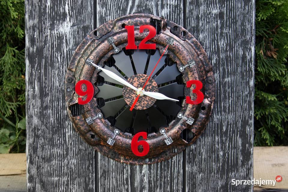Duży moto zegar docisk sprzęgła patyna loft Dębica