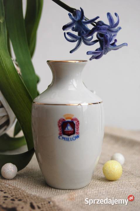 Wazonik róża konwalie relief porcelana Ćmielów Lublin