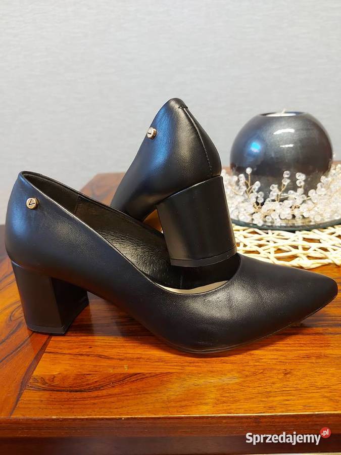 Venezja buty czółenka czarne skóra naturalna 38 skóra Olkusz sprzedam
