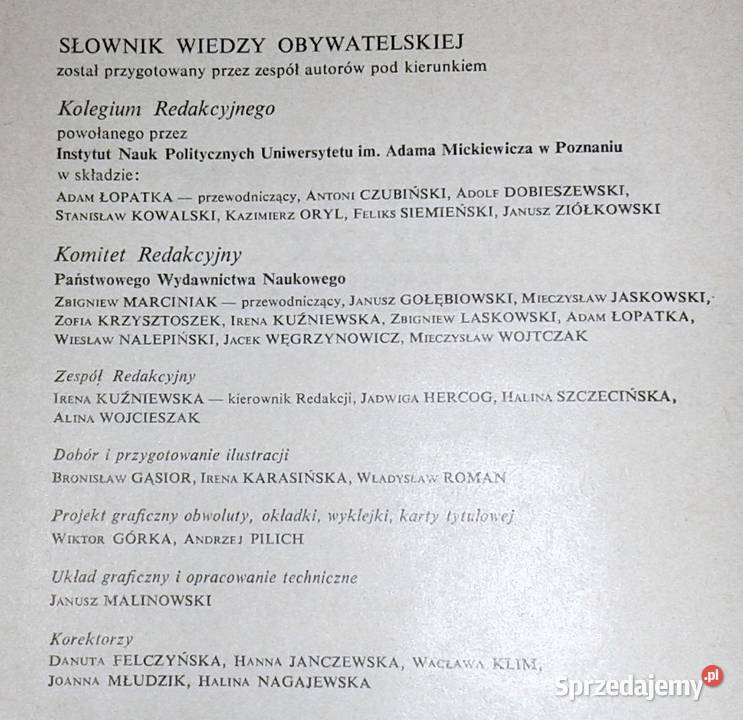 Słownik wiedzy obywatelskiej Adam Łopatka Rok wydania 1970 Chełm