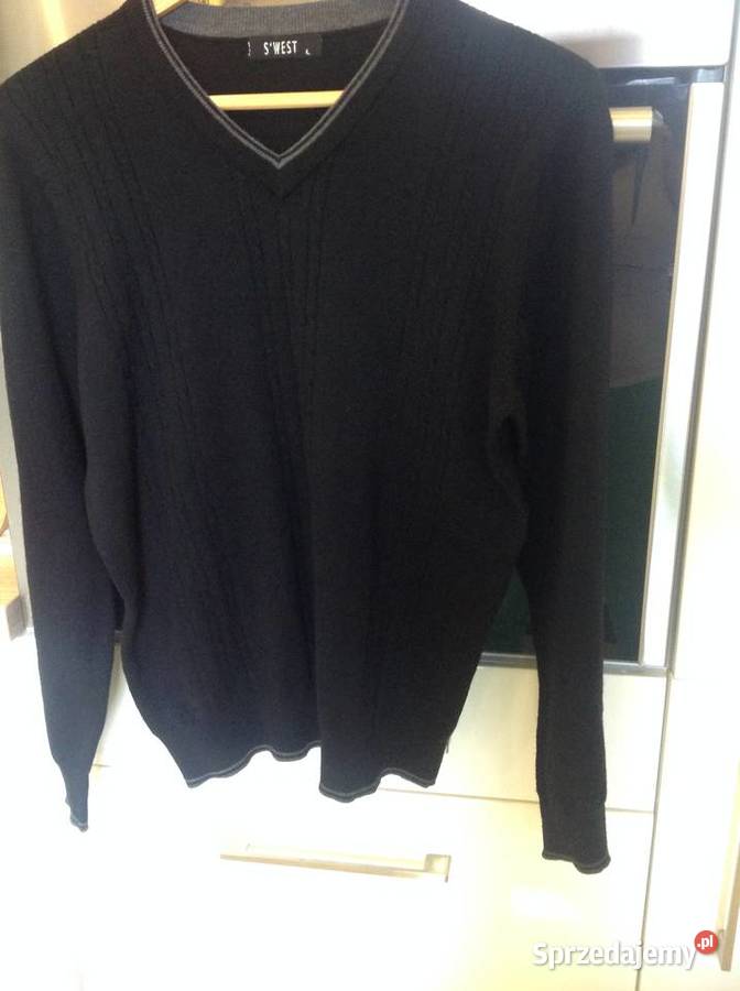 Sweter Czarny Męski SWEST ML Nowa Sól