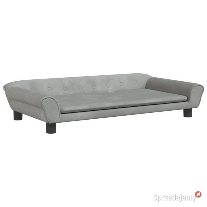 Sofa dzieci jasnoszara 100x50x26 aksamit Warszawa