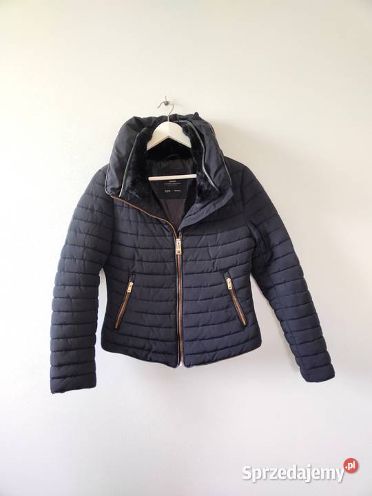Czarna zimowa kurtka Zara 36 38 Vintage y2k Rozmiar 38(M) Jasło