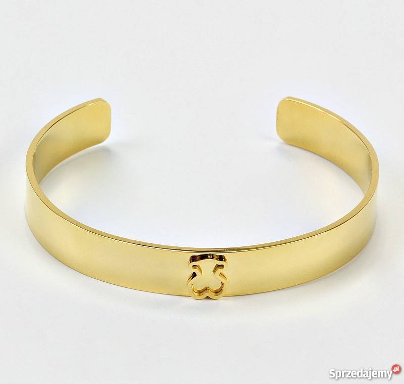 Sztywna Złota Bransoletka Logo Tous Nowość Wrocław sprzedam