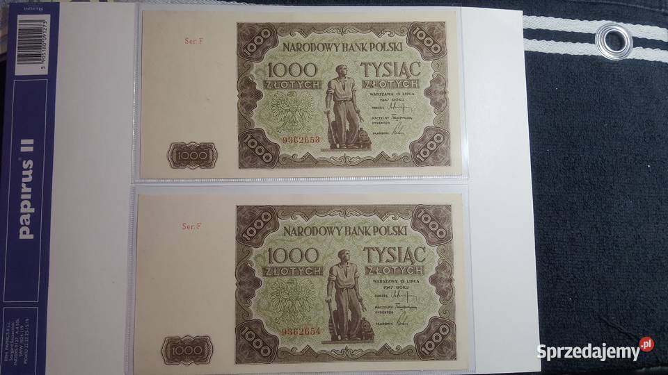RARYTAS 1000 złotych 1947 kolejna numeracja